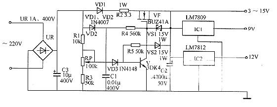 場效管直流穩壓電路圖 場效管直流穩壓電路圖